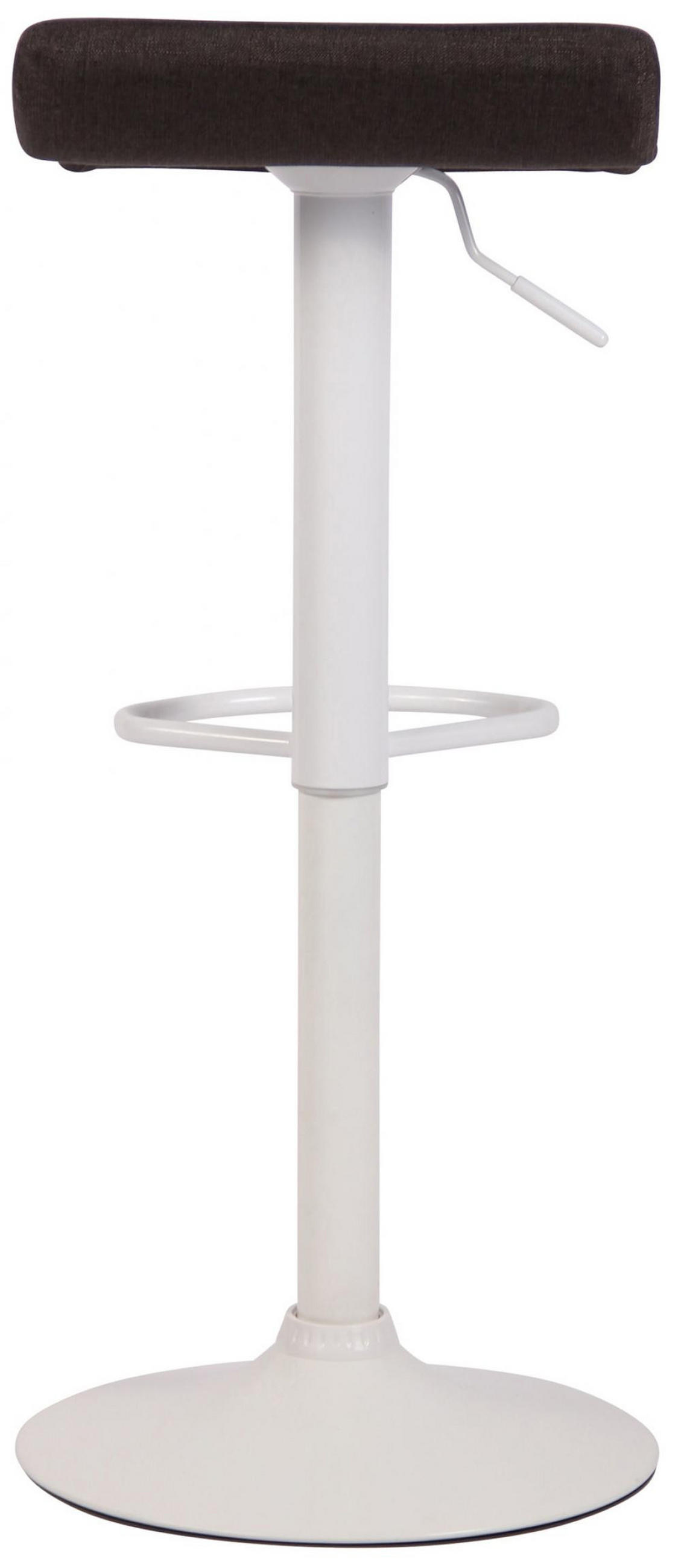 BARHOCKER Stoff dunkelgrau - Dunkelgrau/Weiß, Textil/Metall (36/63/39cm) - CLP