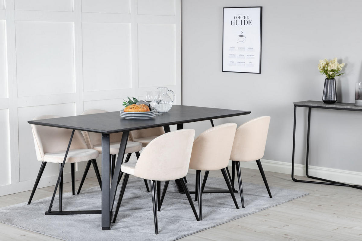 TISCHGRUPPE Beige - Beige, Holzwerkstoff (90/75/180cm) - ebuy24
