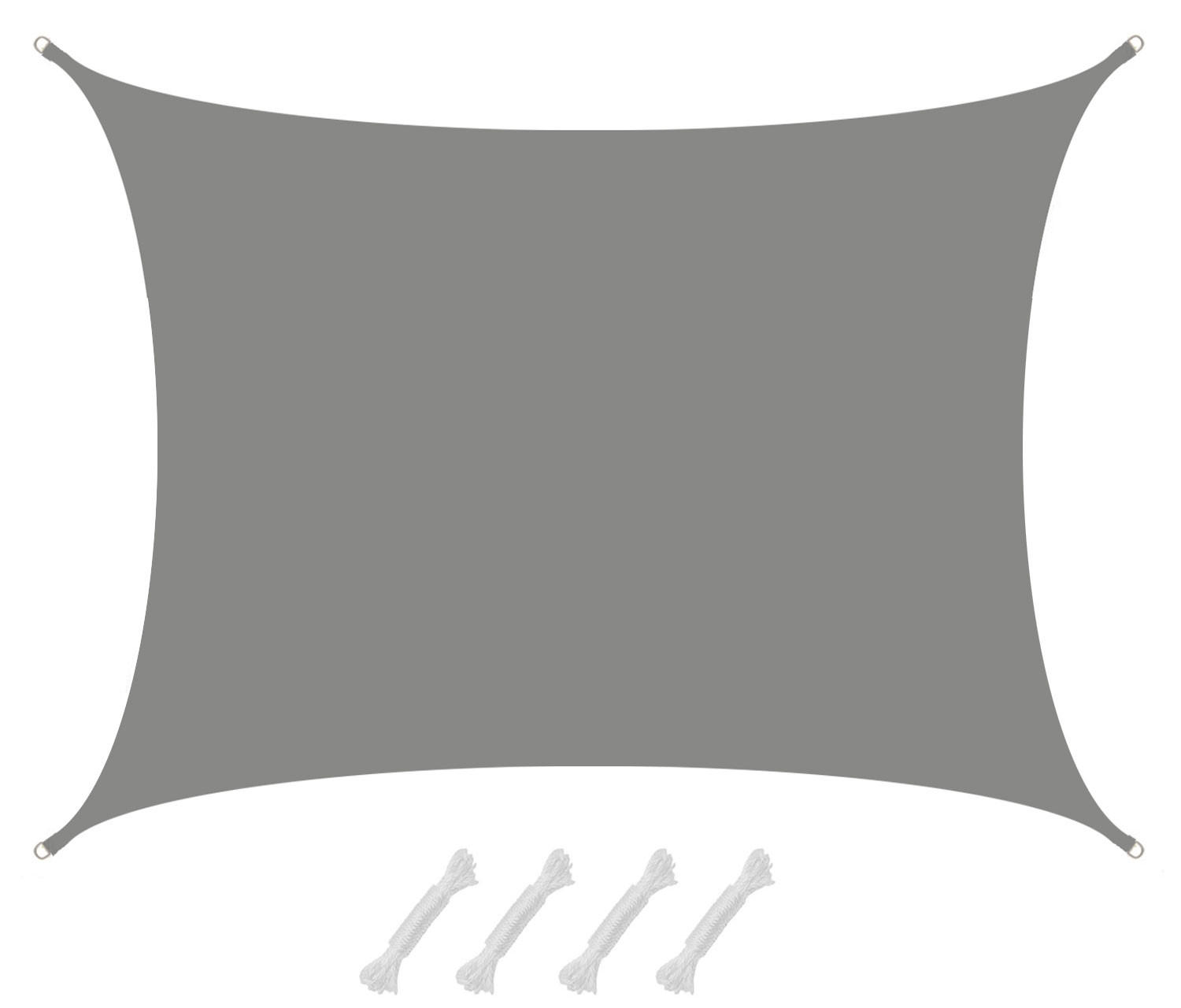 SONNENSEGEL 600/500 cm grau, rechteckig - Grau, Kunststoff (500/600cm) - Amanka