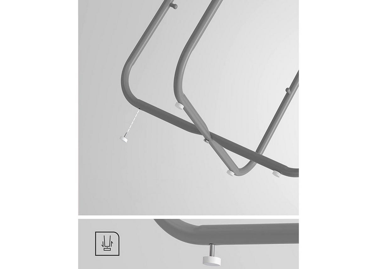 BEISTELLTISCH mit Korb - Grau, Metall (45/45/50cm) - A2A Home