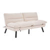 2-SITZER Schlafsofa Chenille mit verstellbarer Rückenlehne Beige 165/90/76 cm - Beige, Textil (90/76/165cm) - Redom