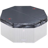 WHIRLPOOL ISOLIERABDECKUNG Muskoka schwarze Whirlpool-Abdeckung - Schwarz, Leder (188/188cm) - Canadian Spa Company