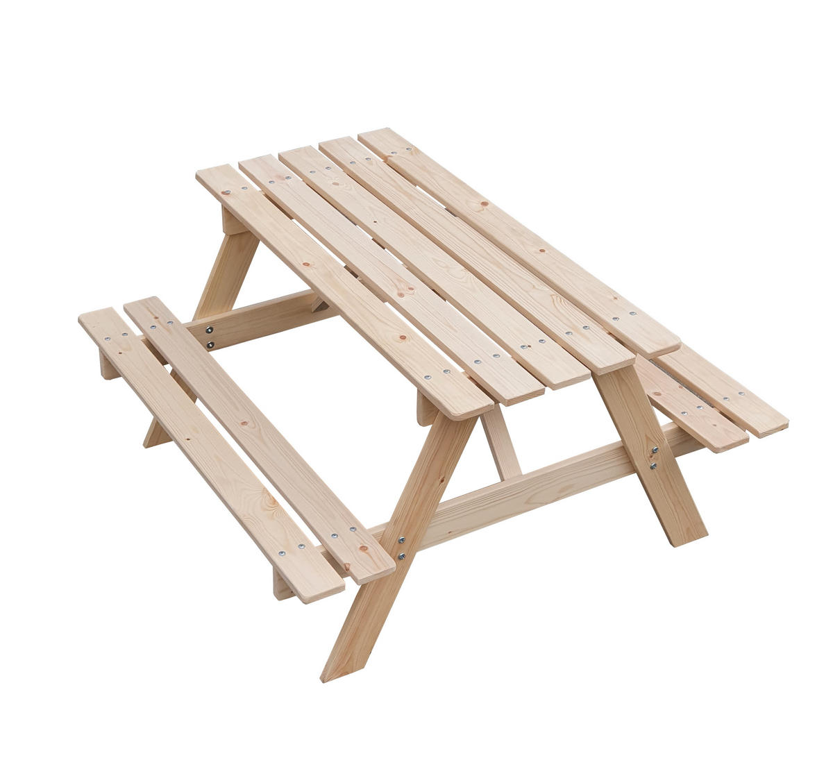 KINDERSITZGARNITUR aus naturholz- H50 x 90 x 90 cm - M018-1 - Beige, Holz - Timbela
