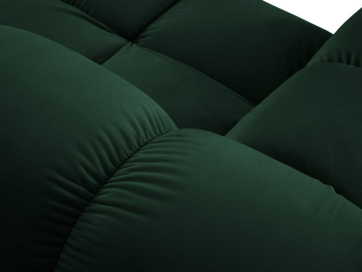 CHAISELONGUE rechts Bellis aus Samt flaschengrün - Grün, Textil (97/62/157cm) - Micadoni