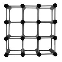 WEINREGAL Vinotega Mod 36x36x24 cm 1x 9 Flaschen Massives Kiefernholz Grau Geölt - Grau, Holz (36/36/24cm) - PROREGAL