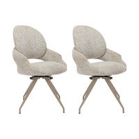 STUHL - 57cm x 59.5cm - Polyester - cremefarben - VALIANA - Creme, Textil (57/92/59.5cm) - Vente-Unique