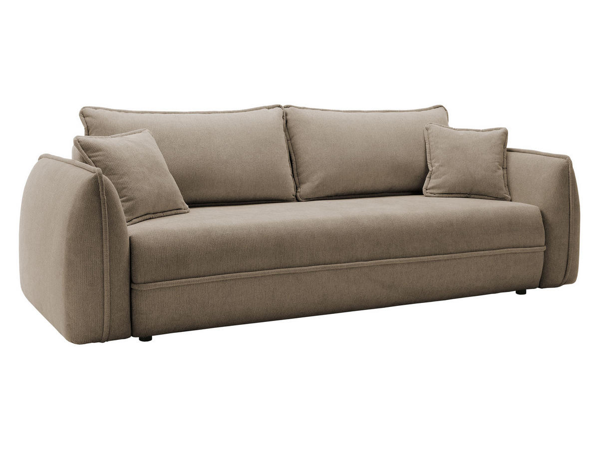 SCHLAFSOFA Moho - Hellbraun/Schwarz, Holz/Kunststoff (250/94/109cm) - MIRJAN24