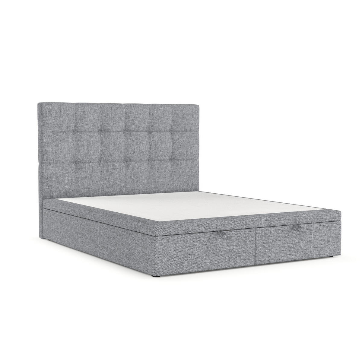 POLSTERBETT Guam mit Stauraum 140/200 cm Grau im Alta Stoff - Schwarz/Grau, Holz/Holzwerkstoff (140/200cm) - AltaBeds