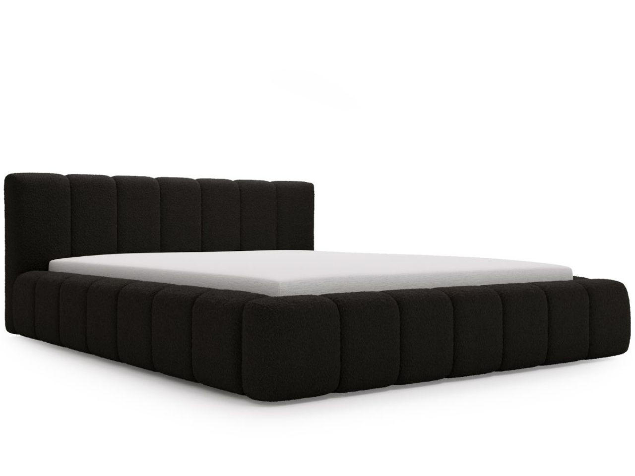 Graingold Polsterbett Schwarz 160x200 cm