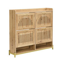 SCHUHKIPPER 109 cm in Holz-Optik - Buchefarben, Holzwerkstoff (108/100/24cm) - Urban Meuble