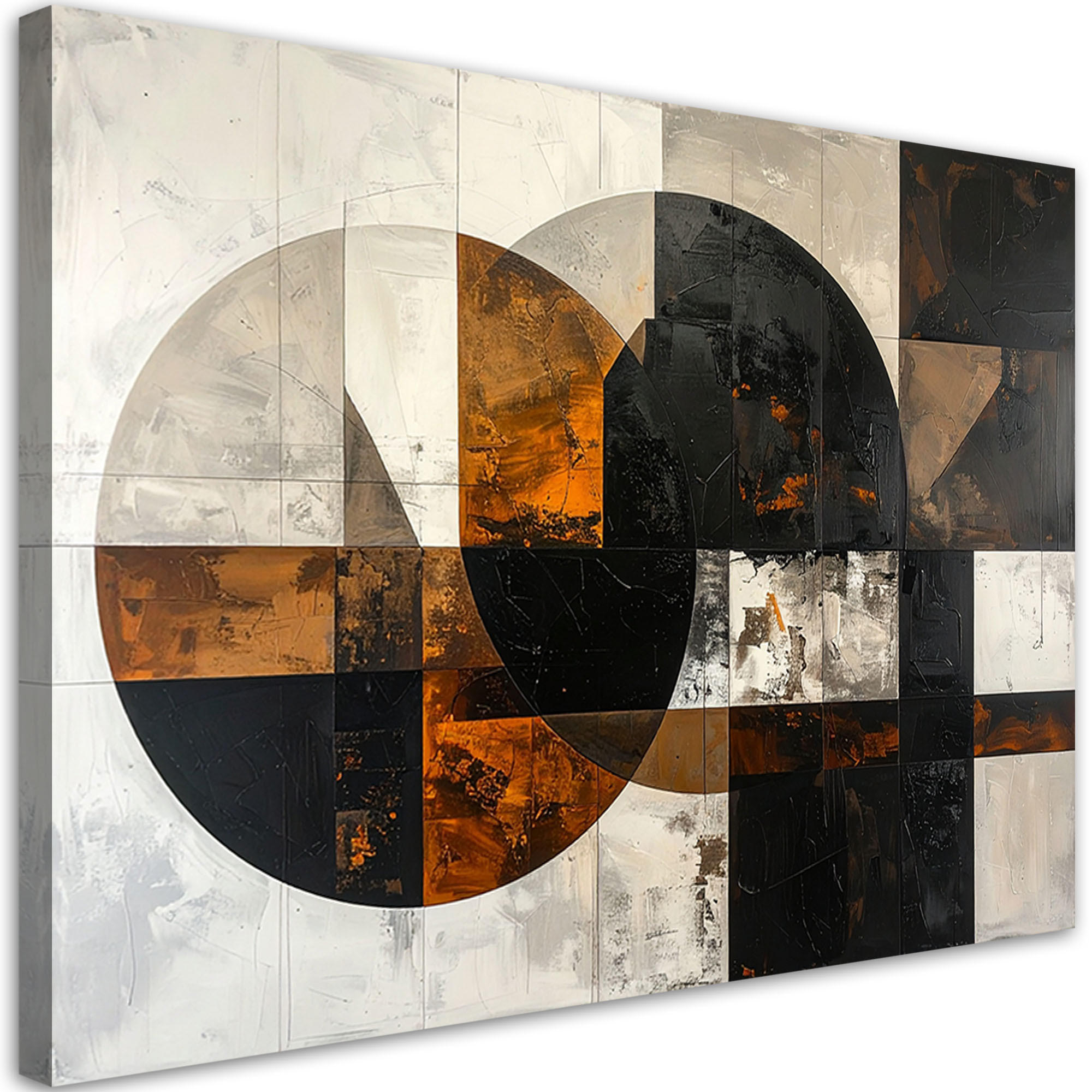 LEINWANDBILD 3D und geometrisch 90x60cm - Braun, Textil (90/60cm) - Feeby