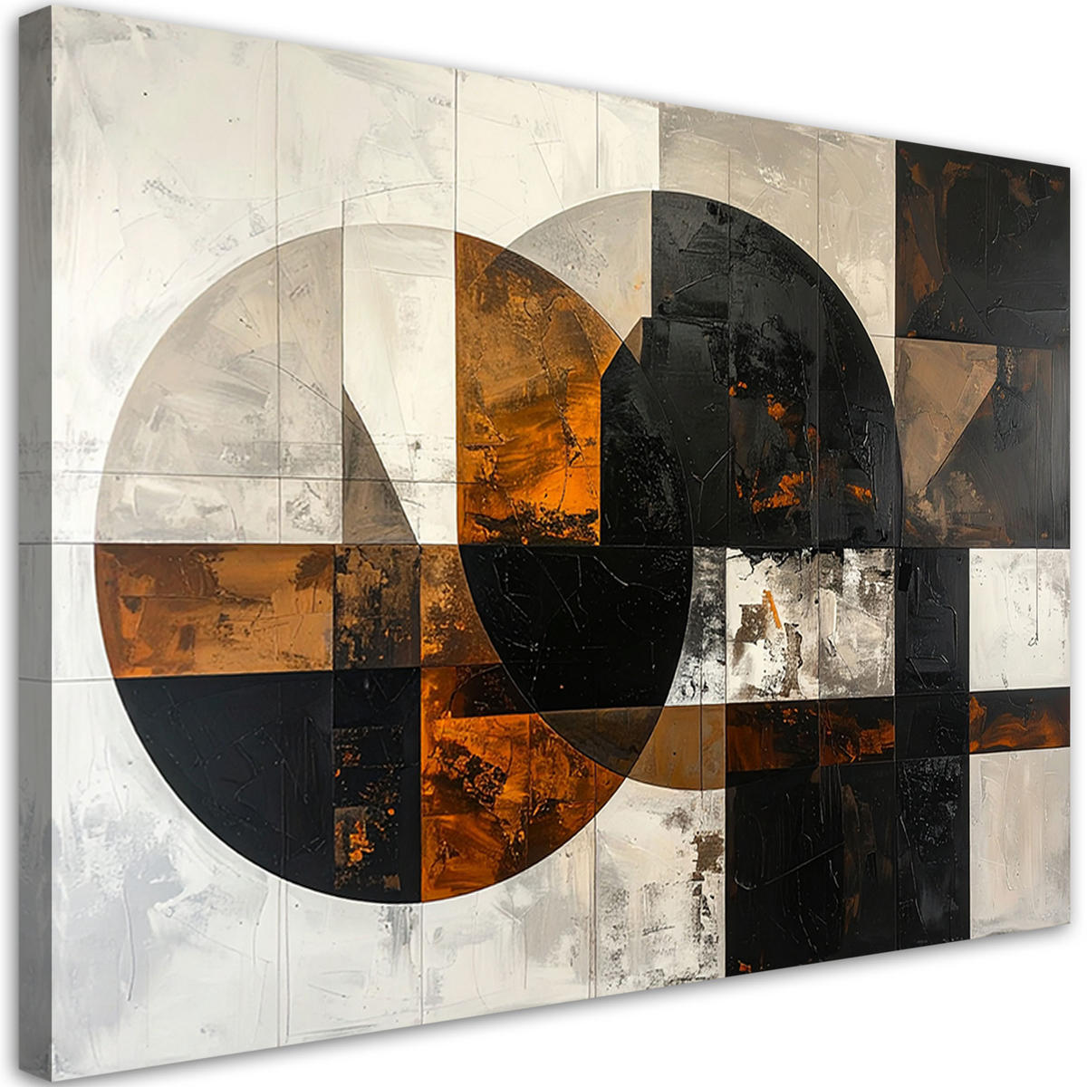 LEINWANDBILD 3D und geometrisch 90x60cm - Braun, Textil (90/60cm) - Feeby