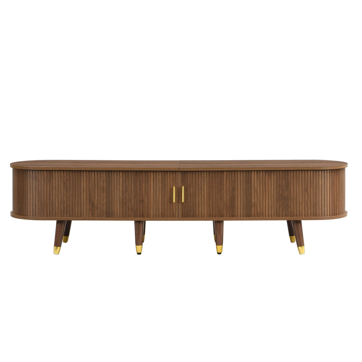 TV-SCHRANK mit Schiebetür 175 x 38 x 45 cm MDF Walnuss - Dunkelbraun, Holzwerkstoff (38/45/175cm) - Beauniv