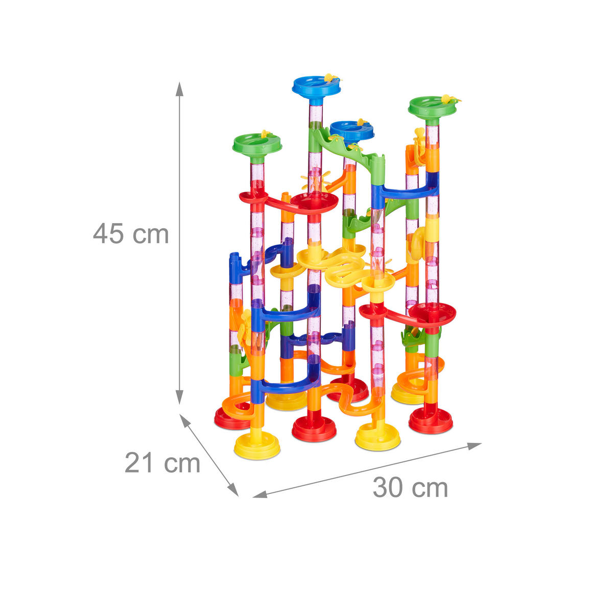 KUGELBAHN - Multicolor, Kunststoff (30/45/21cm) - Relaxdays