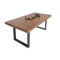 ESSTISCH RIO - Schwarz/Braun, Holz/Metall (100/220/77cm) - SAM