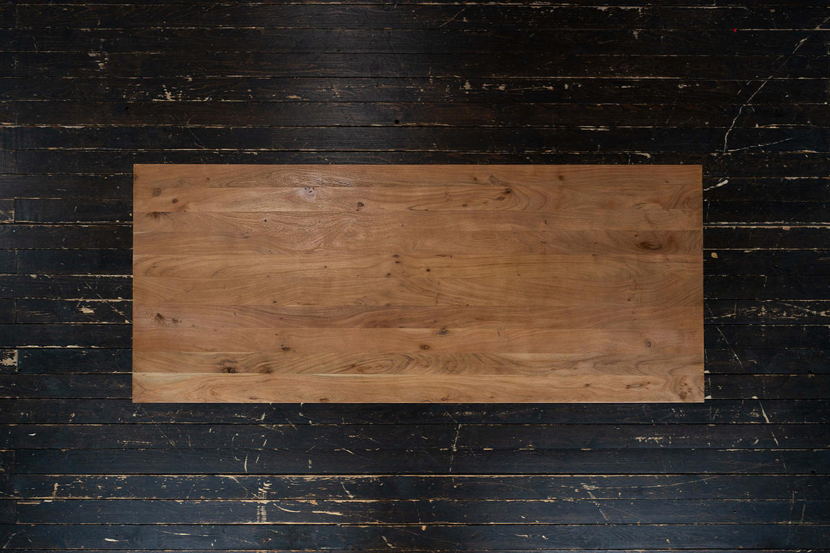 ESSTISCH MIT GERADER KANTE WOODY Braun Akazie - Schwarz/Braun, Akazienholz/Holz (280/100/78cm) - KAWOLA