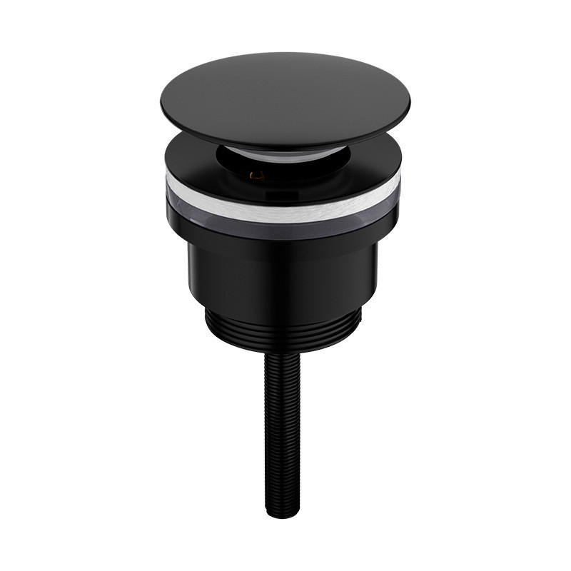 WASCHBECKENABLAUF – Schwarz – Schraubausführung - Schwarz, Metall (10/7/7cm)