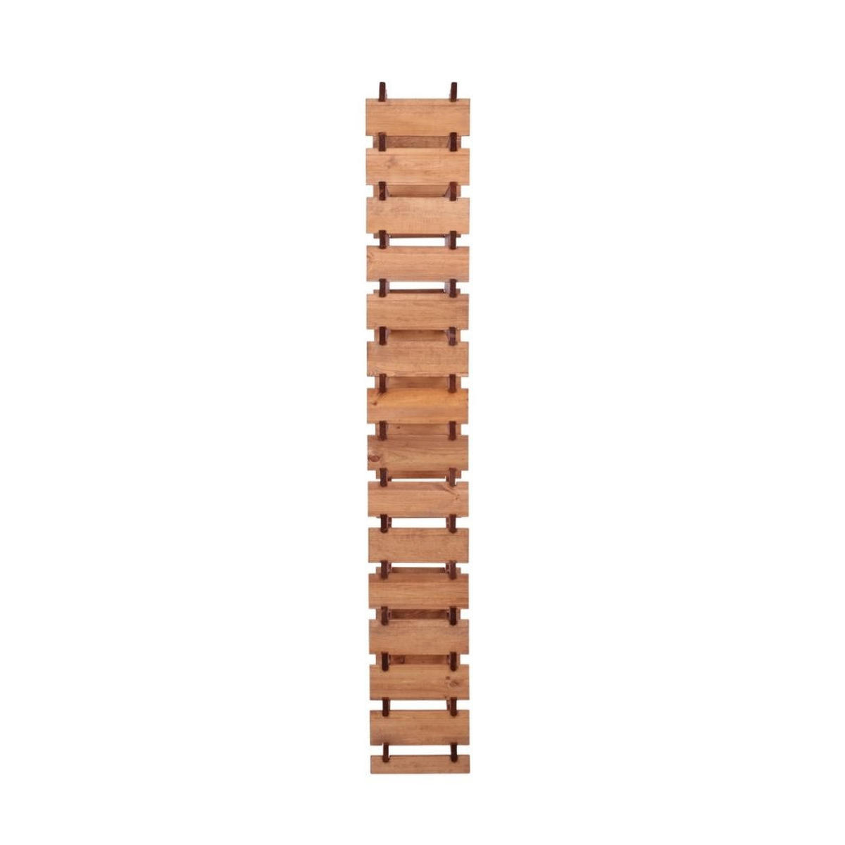 WEINREGAL VINOTECA FLEX PRO HxBxT 205x65x28cm 90 Flaschen auf 15 Ebenen Braun geölt - Braun, Holz (65/205/28cm) - PROREGAL