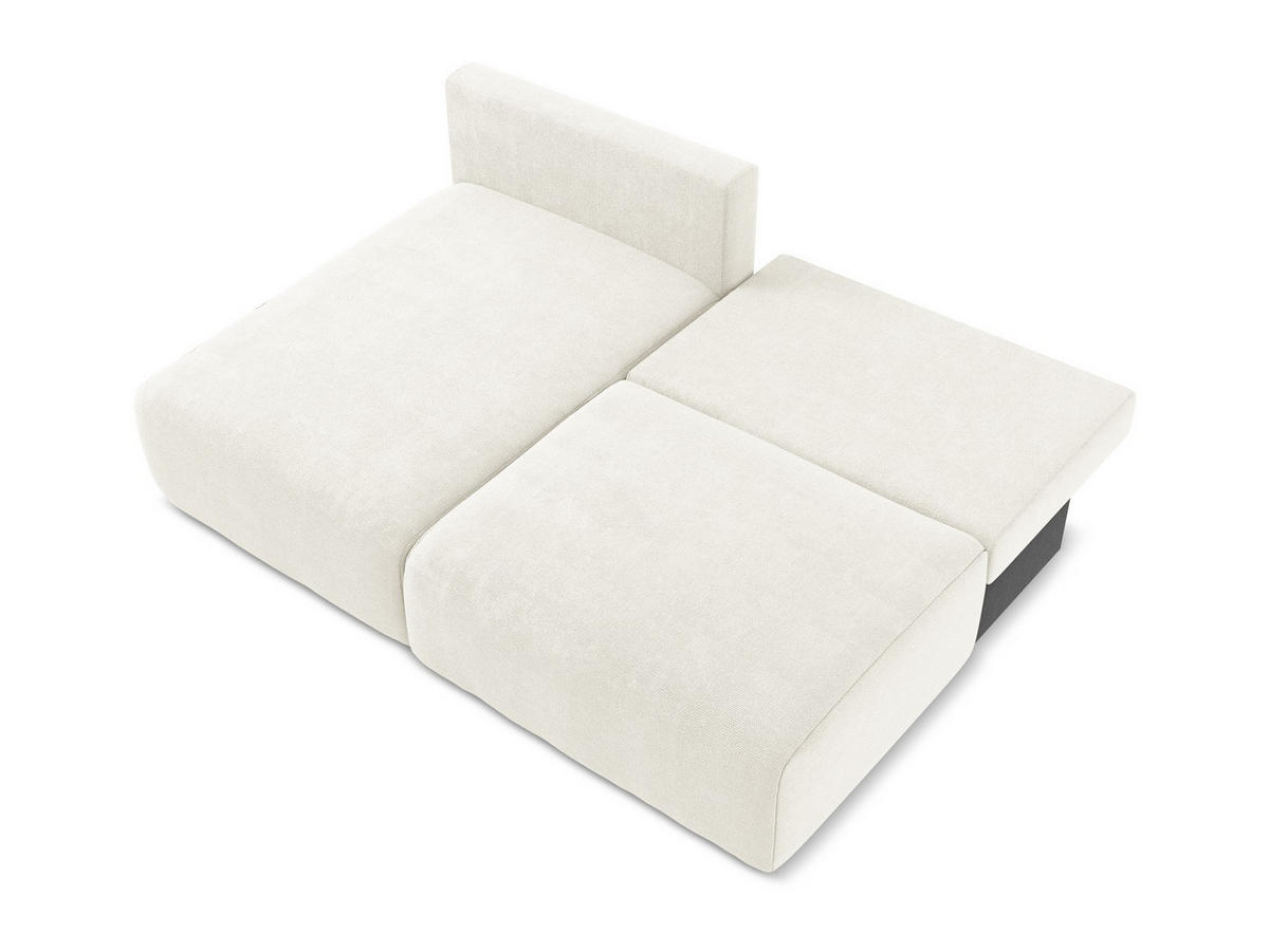 ECKSOFA mit Schlaffunktion links Chenille Stoff Weiß - Pink/Schwarz, Kunststoff/Textil (149/210cm) - Makamii