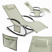 SONNENLIEGE Beige - Beige, Metall (63/83/150cm) - SoBuy