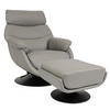 RELAXSESSEL MIT HOCKER Grau - Grau, Textil (78/99/80cm) - MCW