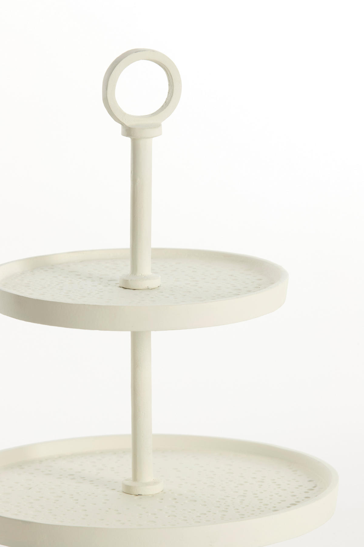 ETAGERE Lutek Weiß Ø24/37 cm - Weiß, Metall (24/37cm) - Light & Living