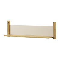 KINDER-WANDREGAL TRIDA mit Holzelementen, creme/braun/artisan Eiche - Creme/Braun, Holz (90/27/20cm) - KONSIMO®