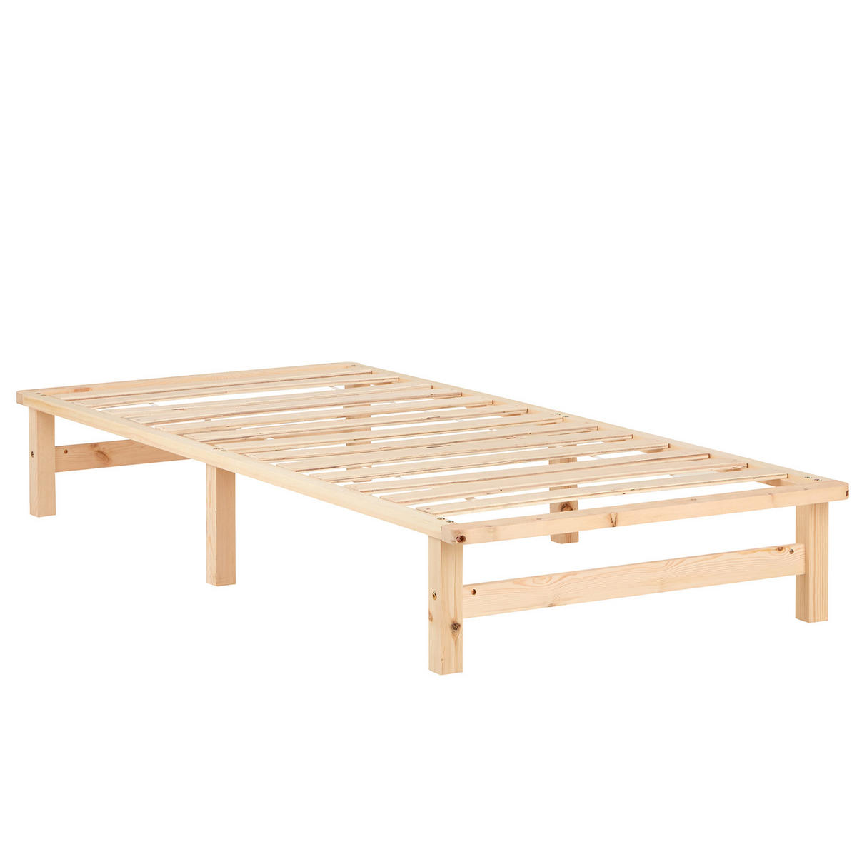 HOLZBETT Palettenbett 90/200 cm natur - Braun, Holz (90/200cm) - Homestyle4u