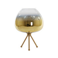 TISCHLAMPE Mayson Gold Ø30/43 cm - Goldfarben, Glas (30/30/43cm) - Light & Living