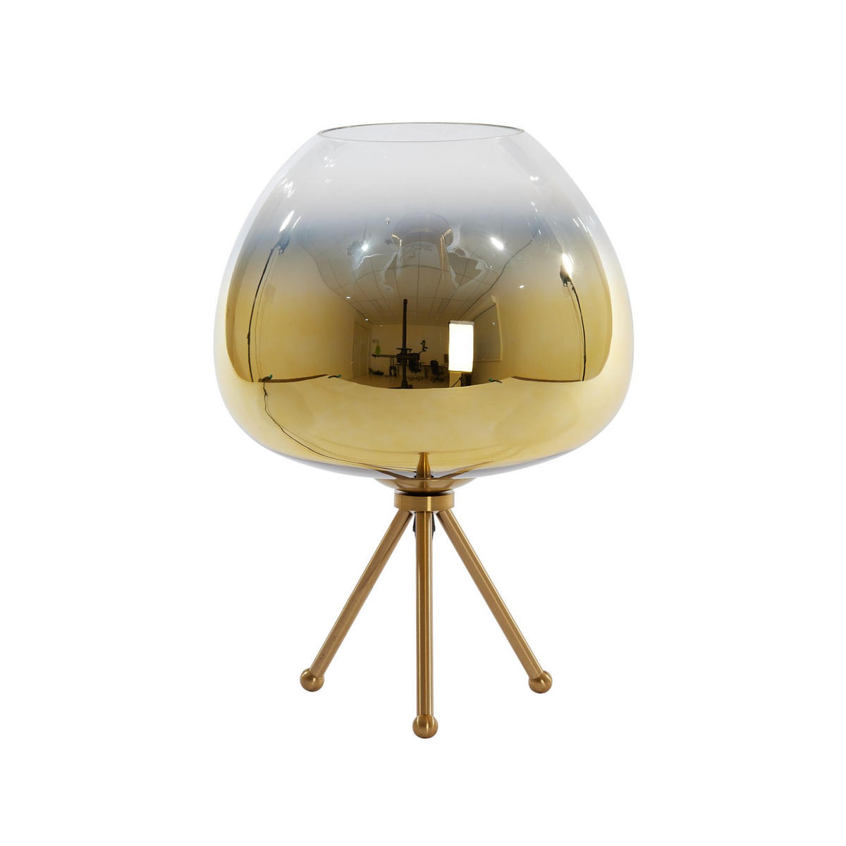 TISCHLAMPE Mayson Gold Ø30/43 cm - Goldfarben, Glas (30/30/43cm) - Light & Living