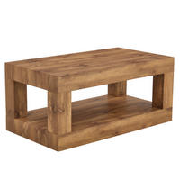 COUCHTISCH 93/53/46 cm mit 2 Ebenen, offenem Ablagefach und bodenschonenden Filzgleitern, Naturholz - Naturfarben, Holzwerkstoff (93/53/46cm) - Redom