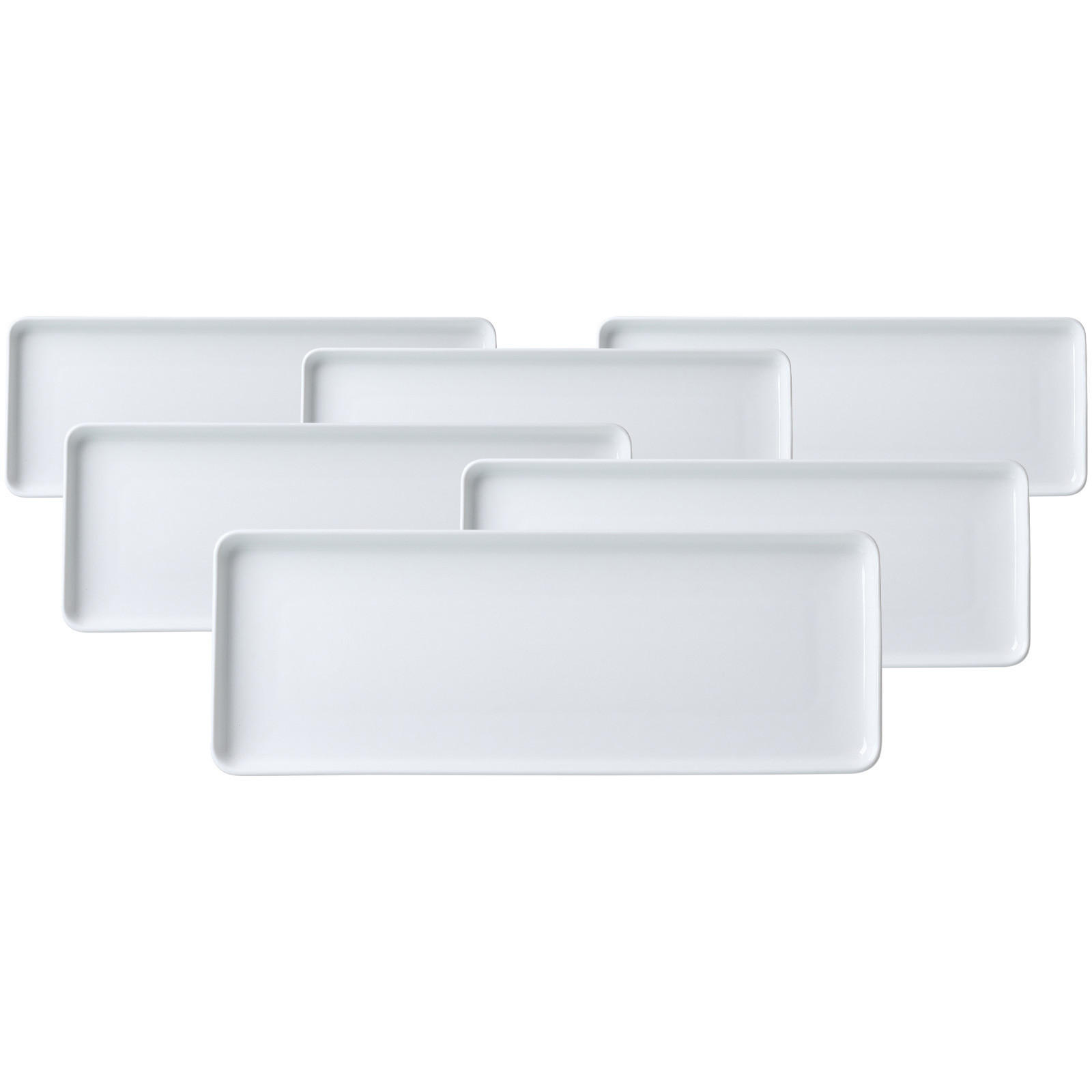 SERVIERPLATTEN Skagen weiß 20,5 x 7,5 cm 6er Set - Weiß, Keramik (7.5/2/20.5cm) - Ritzenhoff Breker