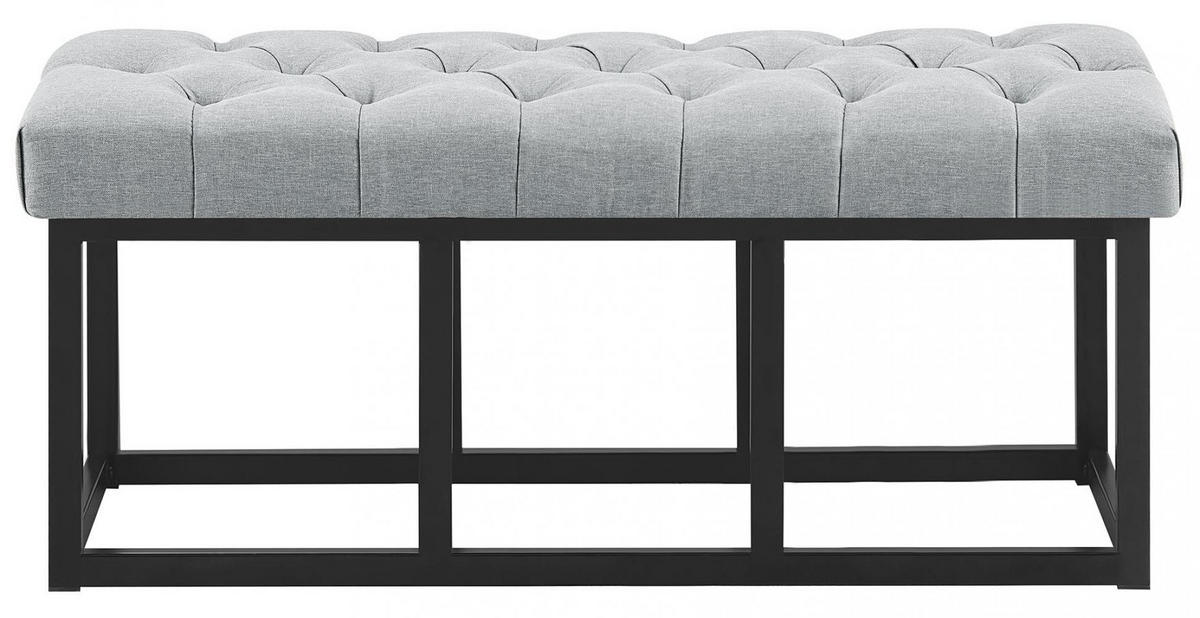 SITZBANK 100/38 cm Stoff Grau - Schwarz/Grau, Textil/Metall (100/46/38cm) - CLP