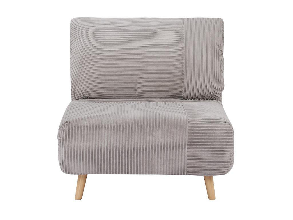 SCHLAFSESSEL - Cord - Hellgrau - PALULA - Hellgrau, Textil (81/83/88cm) - Vente-Unique