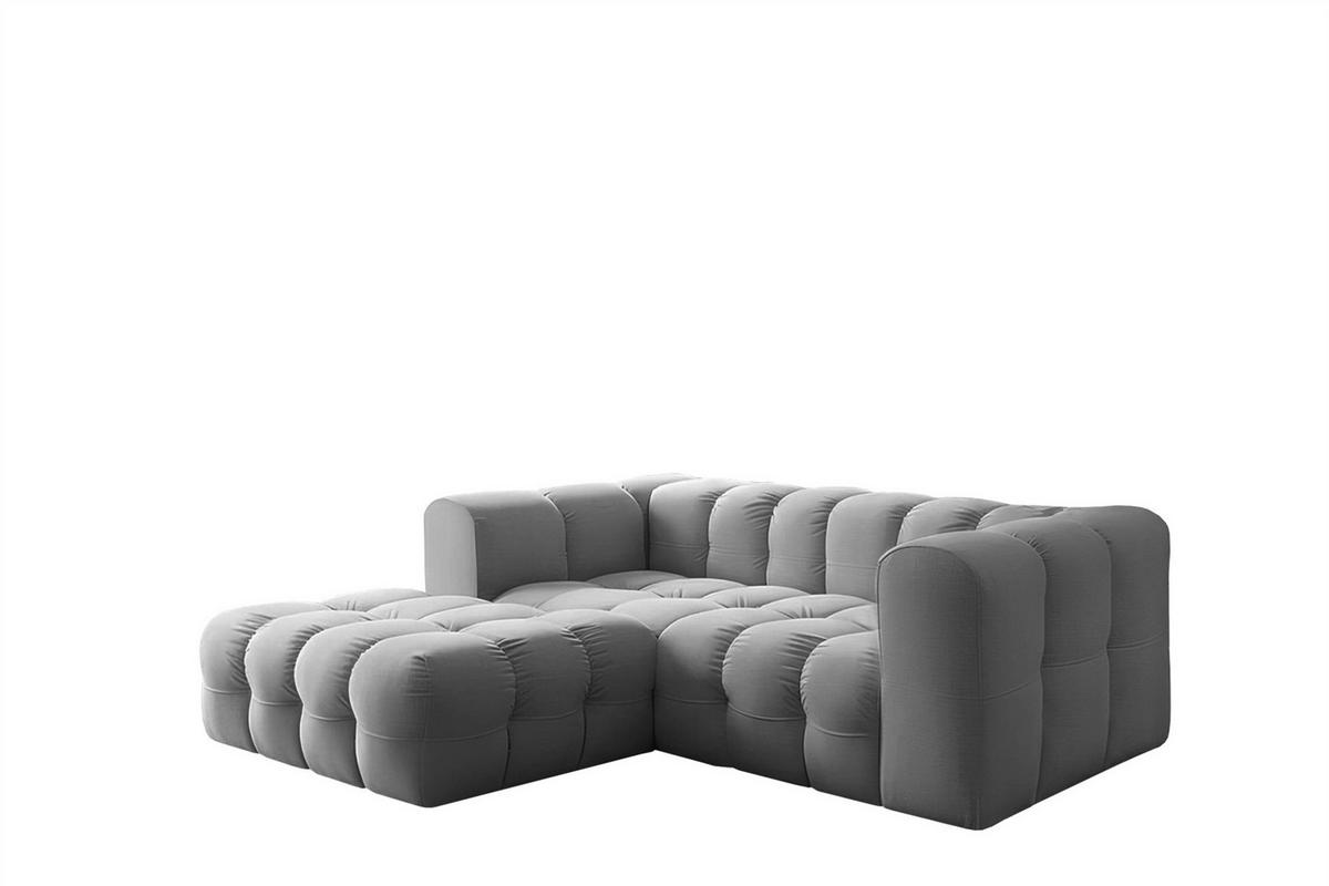 ECKSOFA Solvie Xs In Tiffani - Grau, Holzwerkstoff/Textil (193/290cm) - Fun Möbel