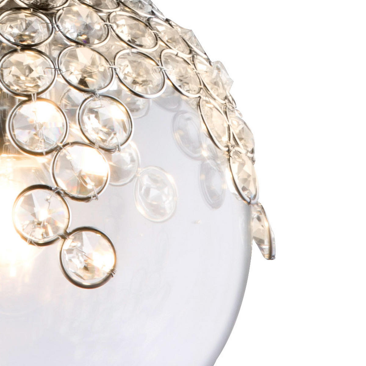 HÄNGELEUCHTE Glas Kristallen Klar - Klar, Glas (20/20/150cm) - Globo Lighting