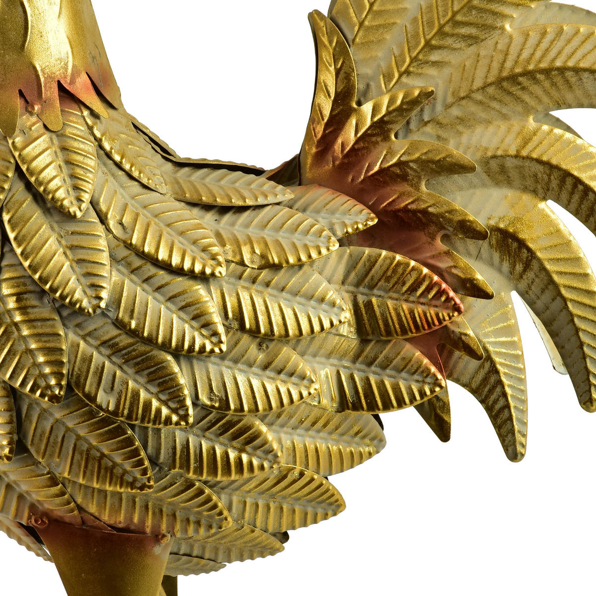 FIGURA KOHOUT CEDRIC, kov, zlatá, 15/42/53cm - zlatá, kov (45/55/18cm) - Mondex