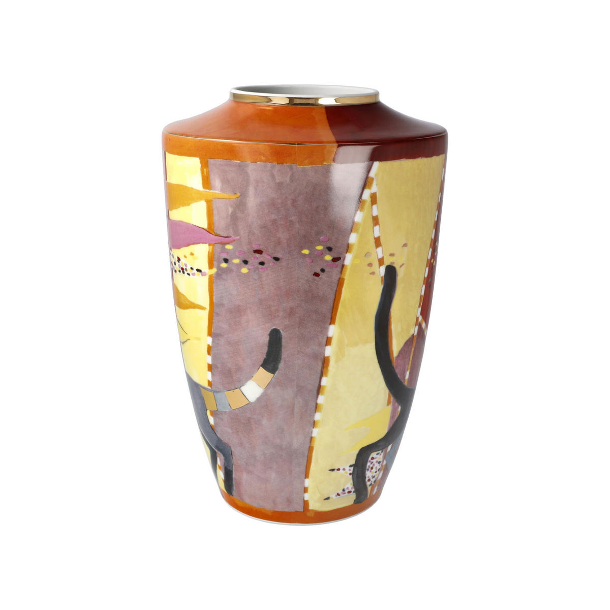 VASE Sottosopra - Rosina Wachtmeister, Katzen, Porzellan, 24 cm - Multicolor, Keramik (24cm) - Goebel