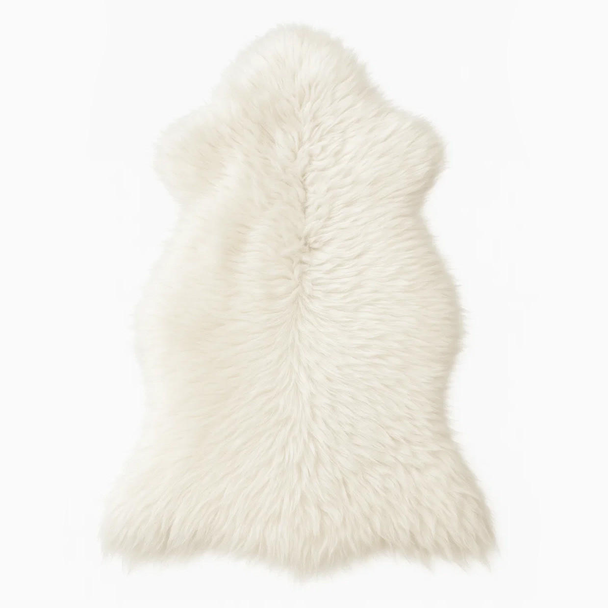 SCHAFFELL Natur Lammfell Weich Flauschig Wohnteppich, Weiß, ca. 110 cm - Weiß, Fell (60/110cm) - Provellus