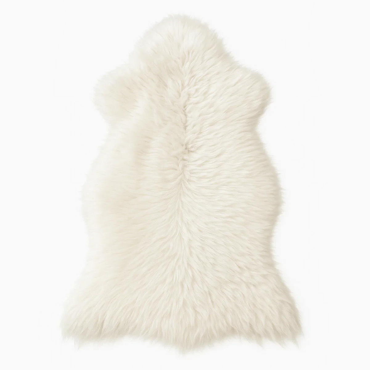 SCHAFFELL Natur Lammfell Weich Flauschig Wohnteppich, Weiß, ca. 110 cm - Weiß, Fell (60/110cm) - Provellus