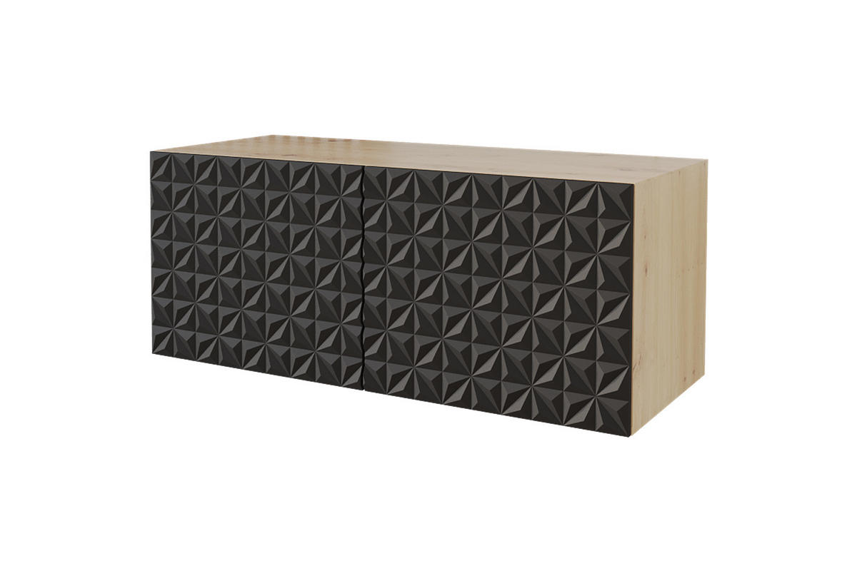 LOWBOARD VIRA-W 100x40x41 cm - Artisan / Schwarz - Schwarz, Holzwerkstoff (100/40/41cm) - ALTDECOR