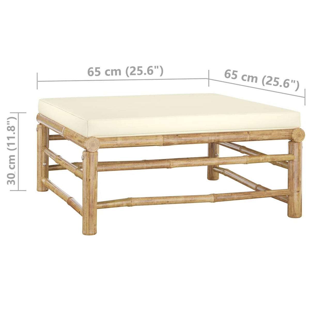 GARTENSET Revord 4-teilig - Weiß, Naturmaterialien - Nettlife