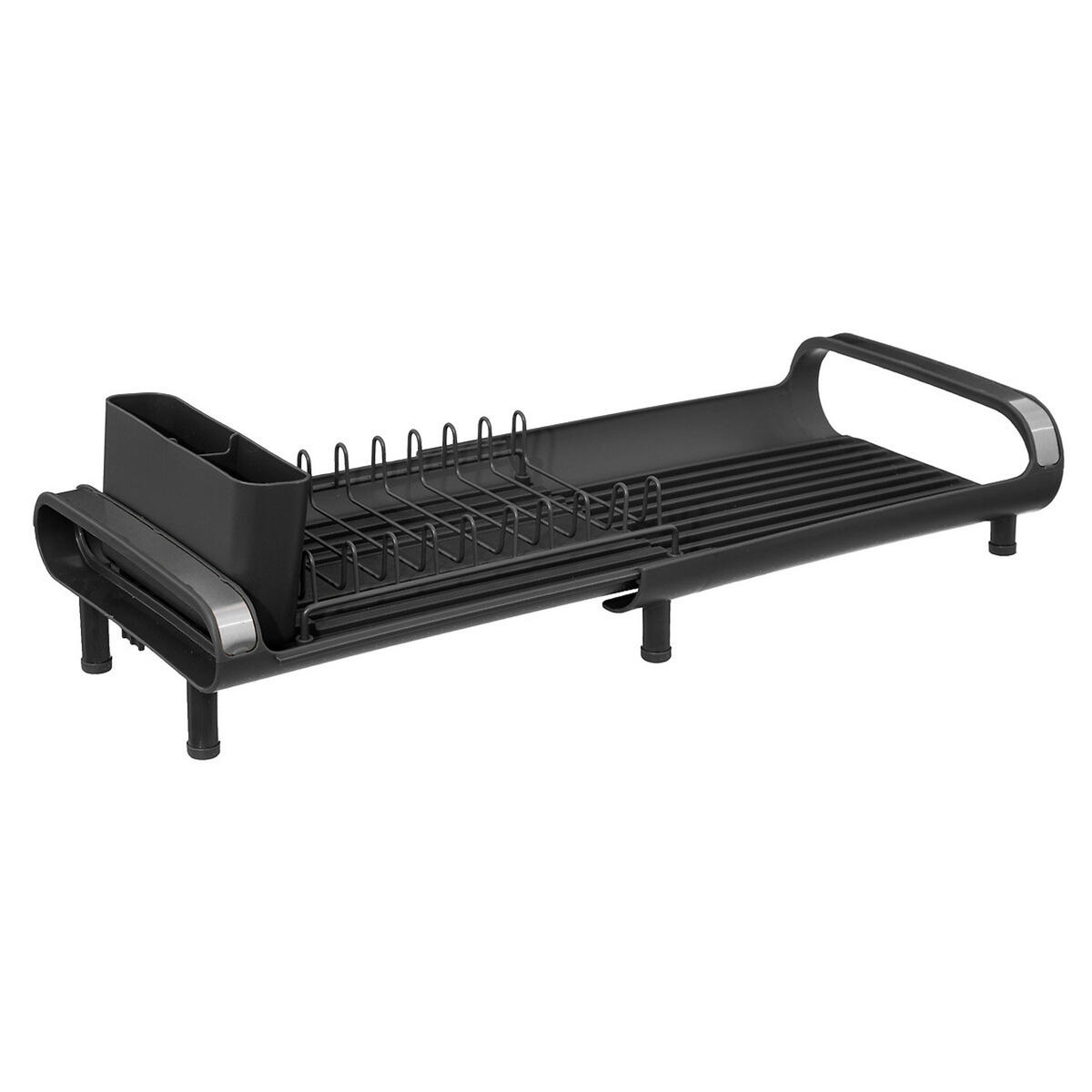ABTROPFGESTELL Ausziehbar Etira für 9 Teller, Kunststoff, Edelstahl, Grau - Grau, Kunststoff (20/13/49cm) - 5five Simply Smart