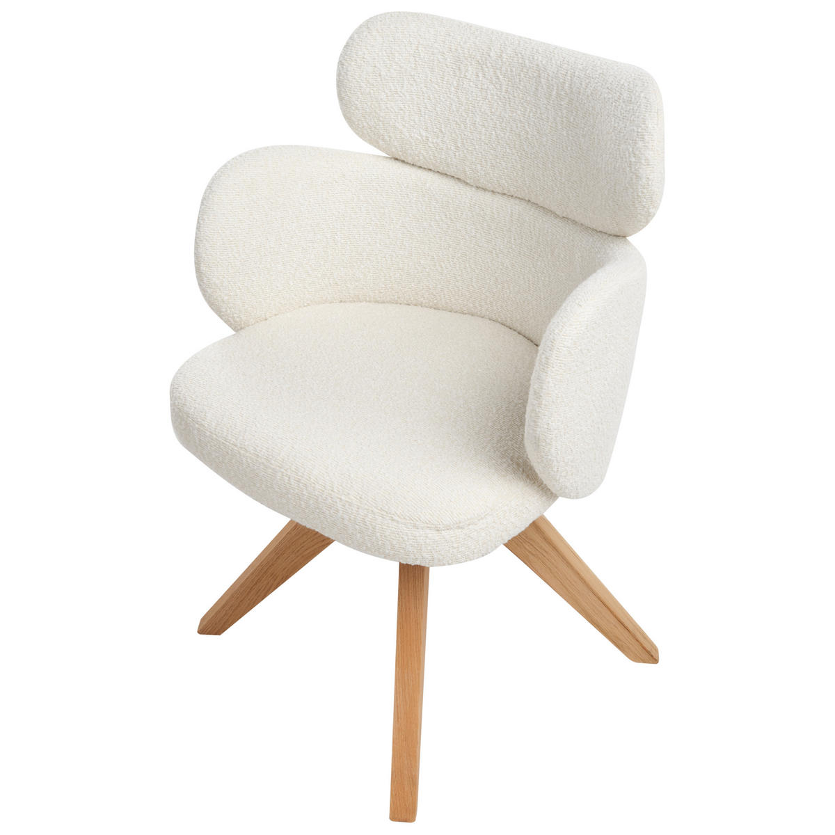 ESSZIMMERSTUHL Beige Marcy - Beige/Braun, Textil (60/85/66cm) - Beliani