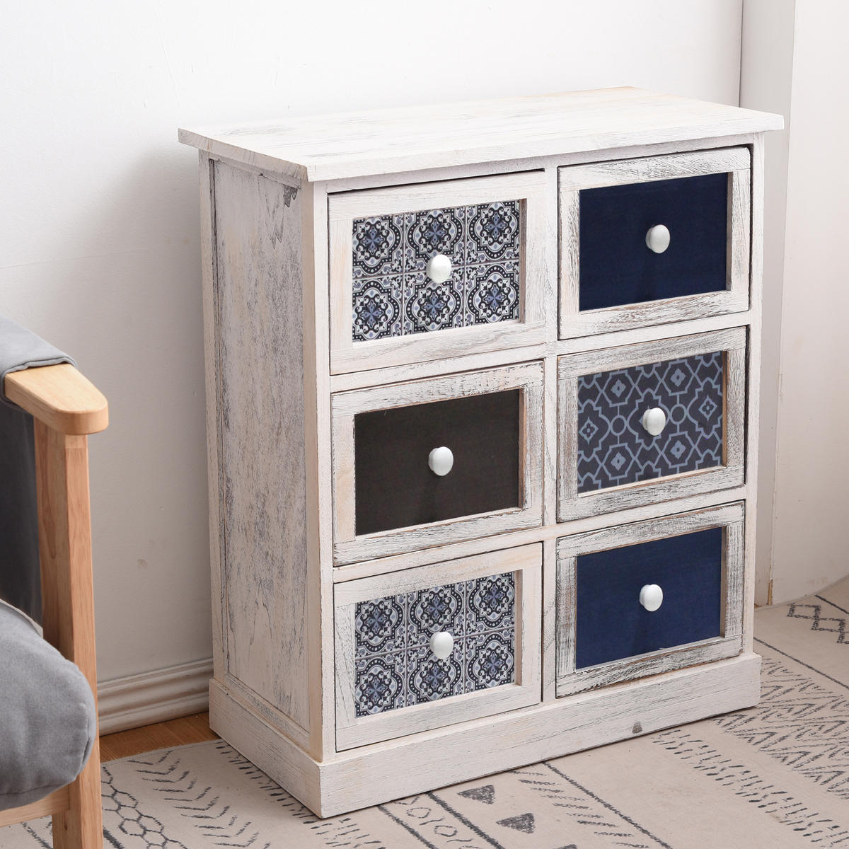 KOMMODE Weiß 25/56/60 cm - Weiß, Holz (25/60/56cm) - Mobili Rebecca