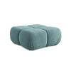 POUF Chenille Stoff Blau - Blau/Beige, Kunststoff/Textil (95/41/95cm) - Makamii