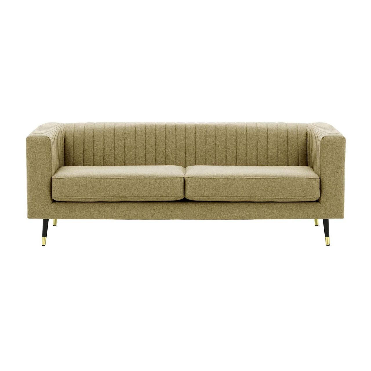 DREISITZER SOFA Slender-Baku 10 - Beige, Holz/Textil (201/71/83cm) - SLF24