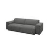 SOFA RANI Anthrazit Cord - Anthrazit/Schwarz, Kunststoff/Textil (256/71/101cm) - KAWOLA