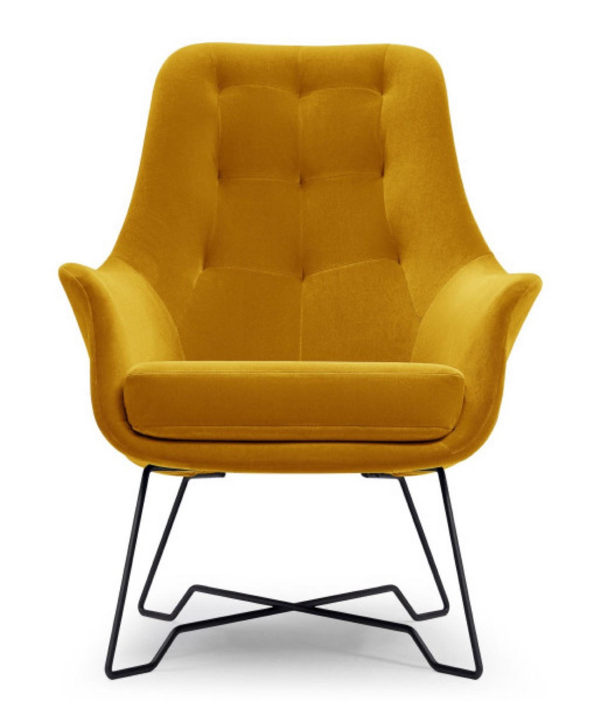 SESSEL Senfgelb ENZO Gepolstert Mit Gepolstertem Rückenlehne - Orange, Textil (72.5/101.5/83cm) - Sepro Meble