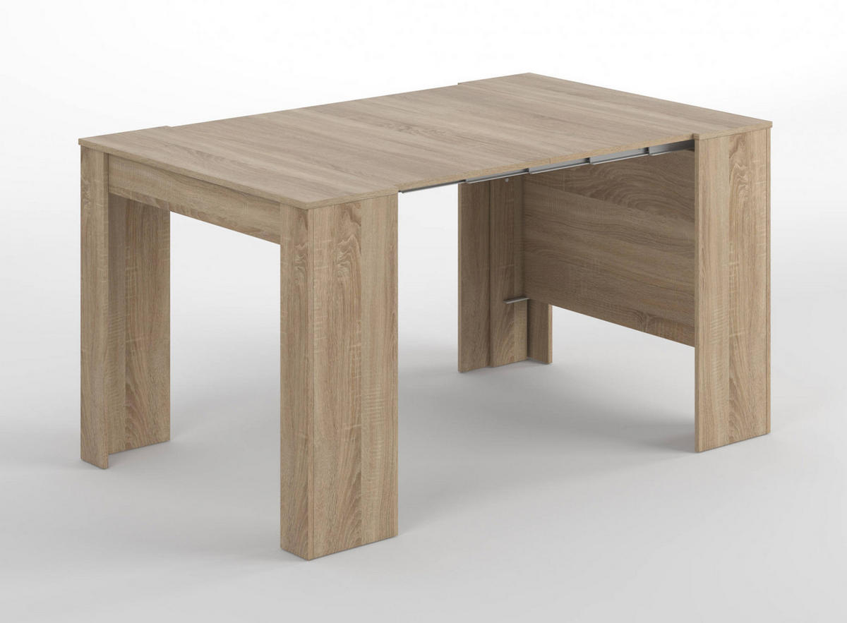 TISCH Ausziehbar Eiche 51/90/78 cm - Braun, Holzwerkstoff (90/78/51cm) - DMORA